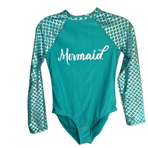4 Piece Mermaid Set  Large One Piece Medium Tail and  Panties Small Shirt - Picture 1 of 5